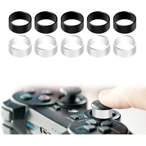 10pcs Joystick Protector, Silicone Invisible Joystick Protective Ring Compatible with Steam Deck Xbox Switch Pro PS5 PS4 Game Controller Accessories (White, Black)