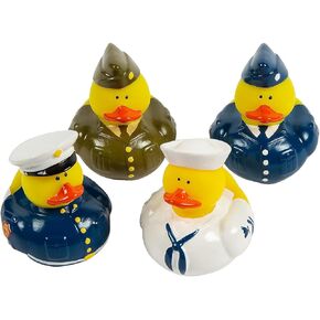 Uniform Armed Forces Rubber Ducks | 12 Pack | Party Favors