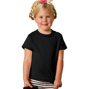 RABBIT SKINS Toddler Jersey T-Shirt, Blk, 4T