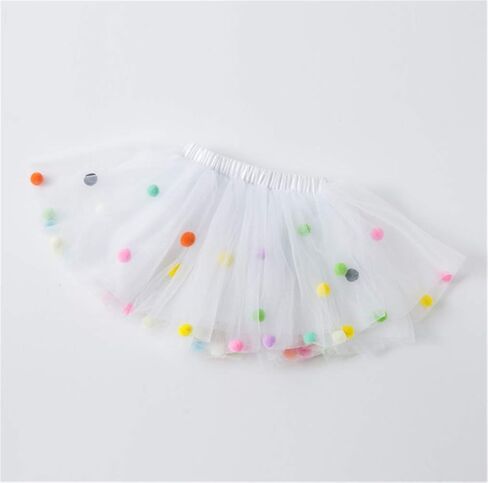 Baby Girls Tutu Dress Pom Pom Balls Soft Tulle Tutu Dress for Toddler Girls in Kuwait