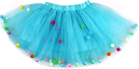 Baby Girls Tutu Dress Pom Pom Balls Soft Tulle Tutu Dress for Toddler Girls in Kuwait
