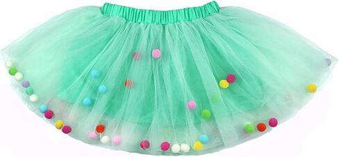 Baby Girls Tutu Dress Pom Pom Balls Soft Tulle Tutu Dress for Toddler Girls in Kuwait