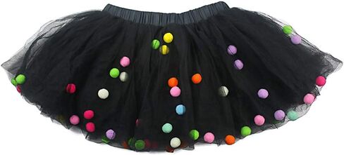 Baby Girls Tutu Dress Pom Pom Balls Soft Tulle Tutu Dress for Toddler Girls in Kuwait
