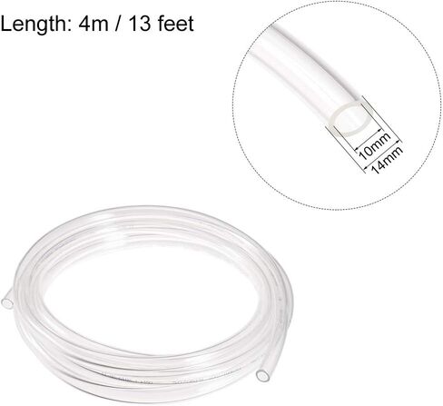 uxcell Pneumatic Air Tubing, 14mm OD x 10mm ID 3 Meter (118 Inch) Long PU Polyurethane Air Compressor Tubing Hose Pipe Black in Saudi Arabia