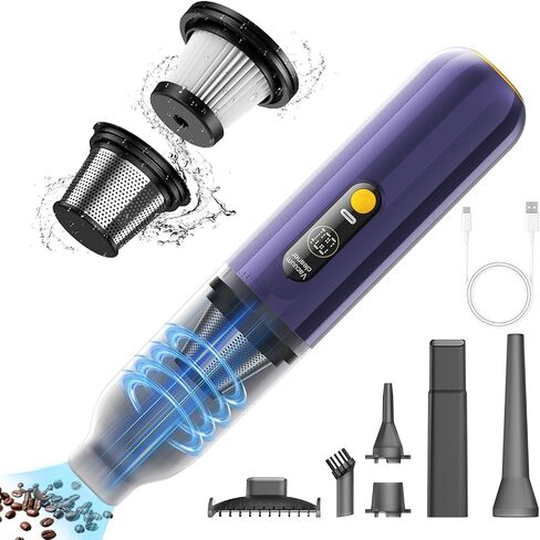 Car Vacuum Portable Cordless, 15000PA High Power Mini Vacuum Cleaner, Handheld Car Vacuum Cleaner & Air Duster for Car, Home, Office, Pet, Camping in Saudi Arabia