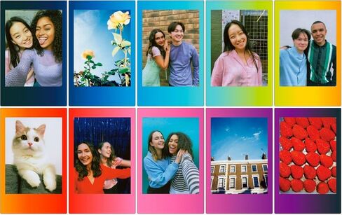 Fujifilm Instax Mini Instant Rainbow Film, 20 Sheets + BluebirdSales Microfiber Cleaning Cloth in Saudi Arabia