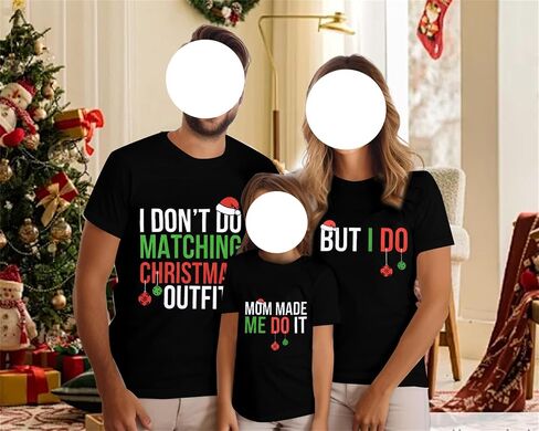 Merry Christmas T-Shirt Family Christmas Matching Shirt Christmas Holiday Tee Crewneck Short Sleeve Tops in Saudi Arabia