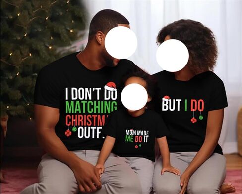 Merry Christmas T-Shirt Family Christmas Matching Shirt Christmas Holiday Tee Crewneck Short Sleeve Tops in Saudi Arabia