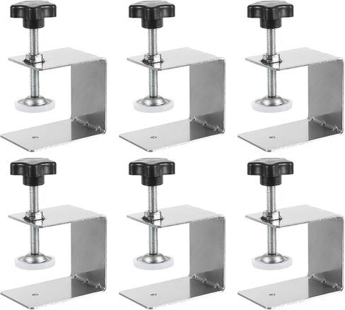 uxcell 6 Pcs Drawer Front Installation Clamps, 2.8mm Cabinets Hardware Jig Cold-Rolled Steel Drawer Fixing Clip Cabinets Installation Tools for Household Tables Desks Mount, Black in Saudi Arabia