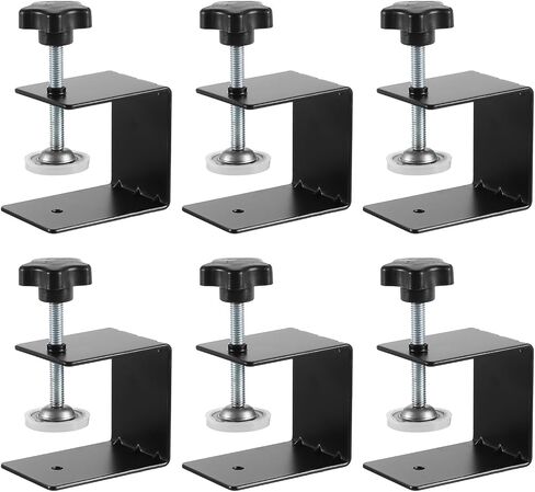uxcell 6 Pcs Drawer Front Installation Clamps, 2.8mm Cabinets Hardware Jig Cold-Rolled Steel Drawer Fixing Clip Cabinets Installation Tools for Household Tables Desks Mount, Black in Saudi Arabia