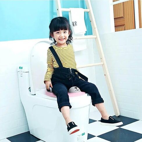 Baby Toilet Seat for Potty Training with Handles Fits Round, Oval & Square Toilets Non-Slip with Splash Guard Lightweight Perfect for Travel in Saudi Arabia
