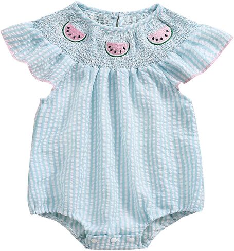 Baby Girl Halloween Clothes Pumpkin Embroidery Puff Sleeve Ruffle Smocked Bubble Romper Plaid Bodysuit Jumpsuit in Kuwait