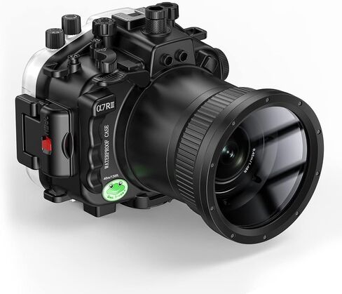 حافظة كاميرا تحت الماء لضفادع البحر متوافقة مع Sony A7RIII 90MM IPX8 40m/130ft أقصى عمق للغوص غطاء كاميرا مقاوم للماء للغوص وركوب الأمواج والتجديف والتزلج in Kuwait