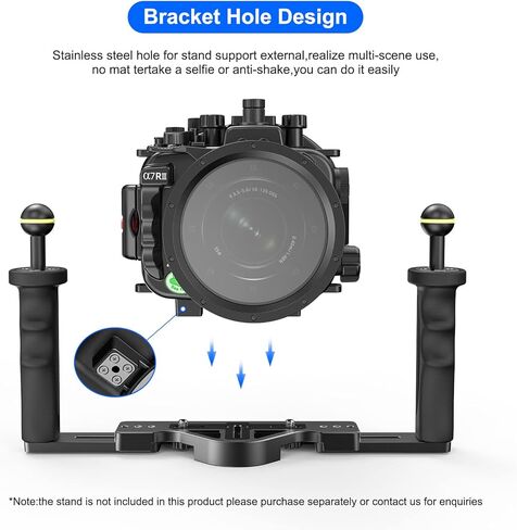 حافظة كاميرا تحت الماء لضفادع البحر متوافقة مع Sony A7RIII 90MM IPX8 40m/130ft أقصى عمق للغوص غطاء كاميرا مقاوم للماء للغوص وركوب الأمواج والتجديف والتزلج in Kuwait