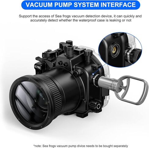 حافظة كاميرا تحت الماء لضفادع البحر متوافقة مع Sony A7RIII 90MM IPX8 40m/130ft أقصى عمق للغوص غطاء كاميرا مقاوم للماء للغوص وركوب الأمواج والتجديف والتزلج in Kuwait