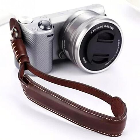 Camera Hand Strap,Leather Camera Wrist Strap for DSLR SLR Mirrorless,Camera Straps for Photographers,Brown in Saudi Arabia