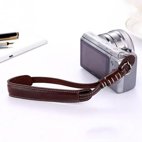 Camera Hand Strap,Leather Camera Wrist Strap for DSLR SLR Mirrorless,Camera Straps for Photographers,Brown in Saudi Arabia
