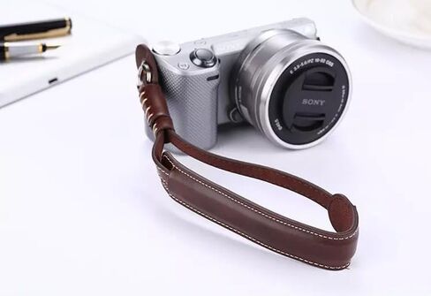 Camera Hand Strap,Leather Camera Wrist Strap for DSLR SLR Mirrorless,Camera Straps for Photographers,Brown in Saudi Arabia