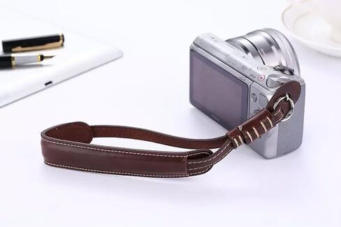 Camera Hand Strap,Leather Camera Wrist Strap for DSLR SLR Mirrorless,Camera Straps for Photographers,Brown in Saudi Arabia