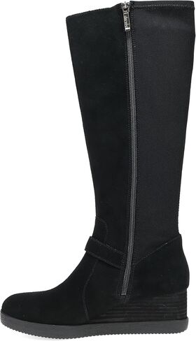 Dansko Shelia Wedge Boot for Women - Durable Waterproof Leathers and Leather-Stacked Heel - Buckle Detail and Tall Shaft for Seasonal Style in Saudi Arabia