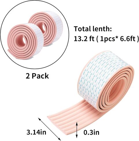Bunk Bed Ladder Pads,Soft Extra-Wide Edge Protector for Baby, Furniture Table Edge Protectors, Thickened Baby Proofing Safety Guards Proof Foam Padding for Sharp Edges, Bumper Guards 13.2 Ft, Pink in Saudi Arabia
