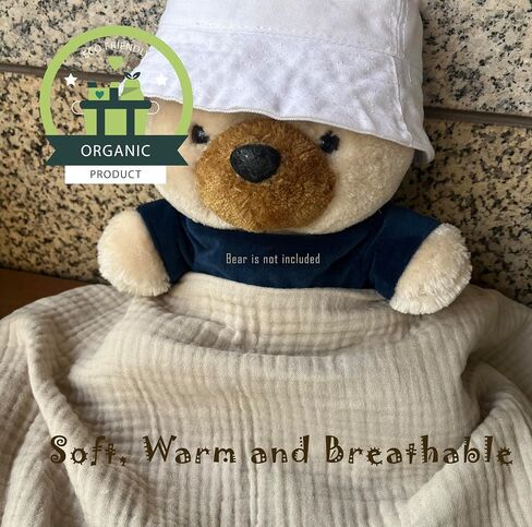 KyraHome 100% Organic Cotton Muslin Swaddle Blanket 42"x42" for Baby Adults, Hand-Plant Dyed, Soft Breathable Lightweight Blanket, All Season (Oatmeal Khaki) in Saudi Arabia