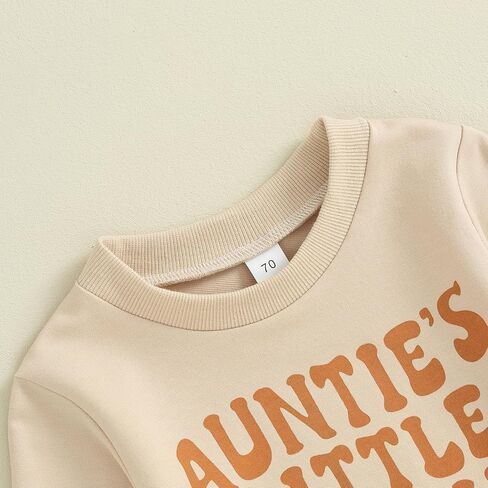 Toddler Baby Girl Auntie Outfits Funny Letter Long Sleeve Crewneck Sweatshirt Tops and Pants Fall Winter Clothes Set in Saudi Arabia