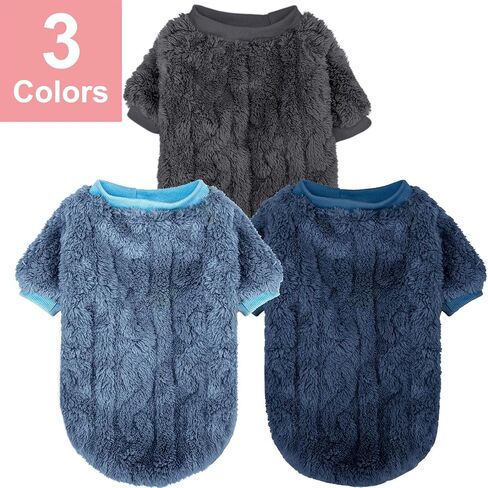 Dog Sweater, 3 Pack, Small, Polyester, Pink, Purple, Rose Red, Warm Clothes for Winter Christmas, Unisex, Small Breeds, Pull On, Classical Style in Saudi Arabia