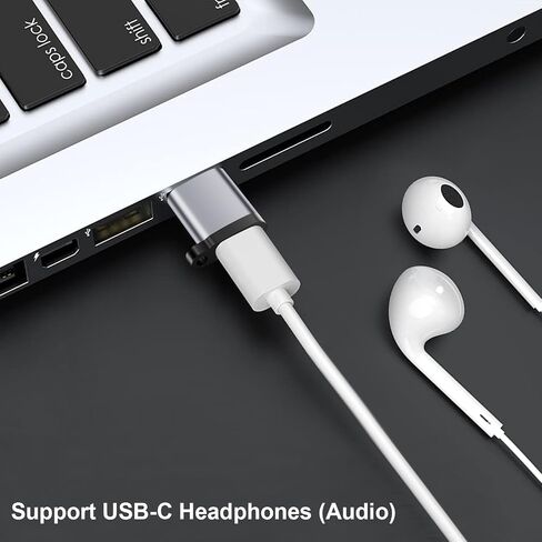 محول USB إلى USB C 8 حزم، محول USB إلى C، محول USB C إلى USB، محول USB A إلى USB C، محول USB إلى USB C أنثى لهاتف iPhone 15/14/13، iPad Pro Air، AirPods(4 أسود + 4) رمادي) in Kuwait