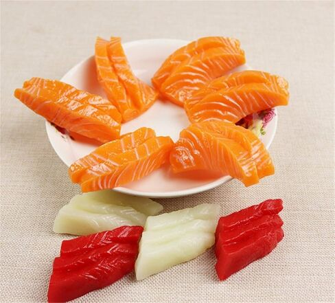 20PCS Artificial Sushi Sashimi Model Fake Sushi Realistic Japanese Sushi for Decoration in Saudi Arabia