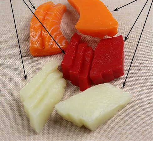 20PCS Artificial Sushi Sashimi Model Fake Sushi Realistic Japanese Sushi for Decoration in Saudi Arabia