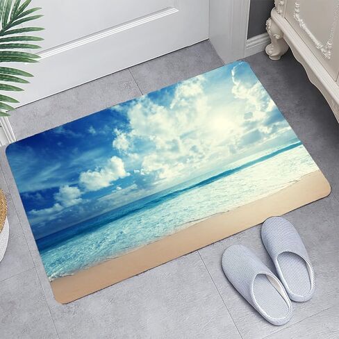 سجادة مريحة مضادة للتعب من Tidal Beach، سجادة مطبخ غير قابلة للانزلاق مقاس 45x17.5 بوصة، سجادة حمام الحمام، غرفة النوم وغرفة المعيشة تستخدم حصيرة سميكة ممتدة من إسفنج الذاكرة الممتص. in Kuwait