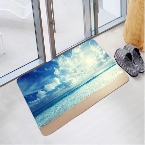 سجادة مريحة مضادة للتعب من Tidal Beach، سجادة مطبخ غير قابلة للانزلاق مقاس 45x17.5 بوصة، سجادة حمام الحمام، غرفة النوم وغرفة المعيشة تستخدم حصيرة سميكة ممتدة من إسفنج الذاكرة الممتص. in Kuwait