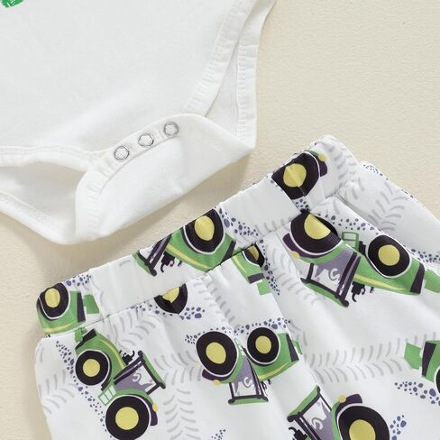 Newborn Baby Boy Clothes Infant Motorcycle Funny Letter Print Romper Top Pants Hat Set Coming Home Farm Fall Outfit in Kuwait