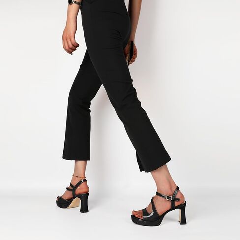 SAMMITOP Platform Heels for Women Open Square Toe Strappy Chunky High Heeled Sandals Slingback Heels Ankle Strap Wedding Party Office Shoes 3.5 Inch in Kuwait