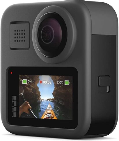 كاميرا الحركة GoPro MAX 360 المقاومة للماء - مع مجموعة ملحقات مكونة من 50 قطعة - كاميرا مع شاشة تعمل باللمس - كل ما تحتاجه (متجددة) in Saudi Arabia