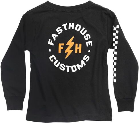 تي شيرت FASTHOUSE للأطفال الصغار بأكمام طويلة من Easy Rider، أسود in Kuwait