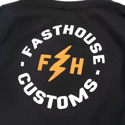 تي شيرت FASTHOUSE للأطفال الصغار بأكمام طويلة من Easy Rider، أسود in Kuwait