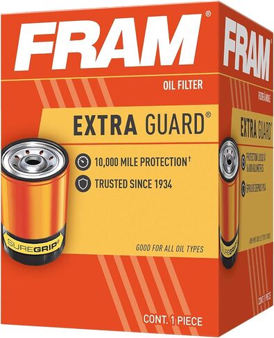 FRAM Ultra Synthetic Automotive Replacement Oil Filter, Designed for Synthetic Oil Changes Lasting up to 20k Miles, XG3614 with SureGrip (Pack of 1) in Saudi Arabia