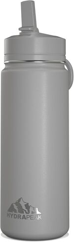 Hydrapeak Mini 20oz Water Bottle with Straw Lid, Stainless Steel Double Wall Insulated Water Bottle | Leak-Proof and Spill-Proof Water Bottle, Cold for 24 Hours (Navy) in Saudi Arabia