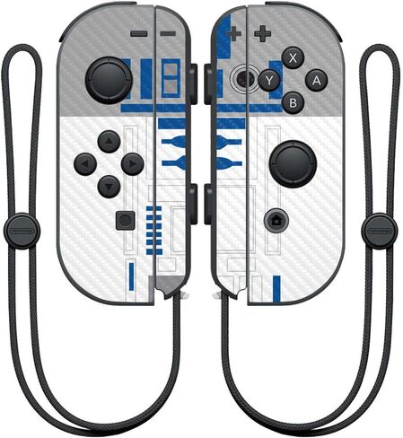 MightySkins Carbon Fiber Skin for Nintendo Joy-Con Controller - Spaced Out | Protective, Durable Textured Carbon Fiber Finish | Easy to Apply, Remove, and Change Styles | Made in The USA in Saudi Arabia