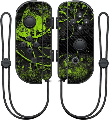 MightySkins Carbon Fiber Skin for Nintendo Joy-Con Controller - Spaced Out | Protective, Durable Textured Carbon Fiber Finish | Easy to Apply, Remove, and Change Styles | Made in The USA in Saudi Arabia