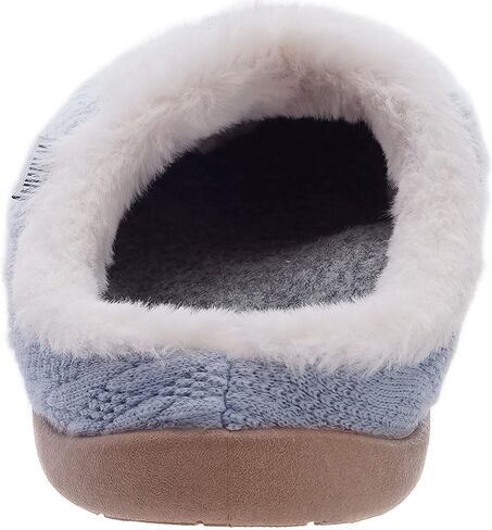 WHITIN Women Arch Support Fuzzy Knitted Slipper Warm Slip On House Shoes in Kuwait