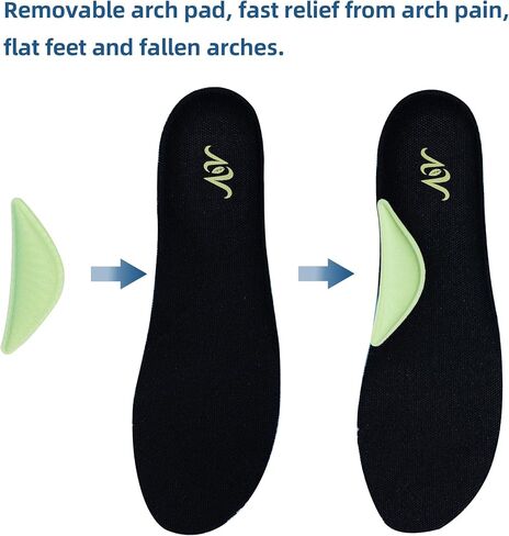 IIV Women's Arch Support Walking Shoes, Wide Tennis Sneakers for Plantar Fasciitis, Flat Feet, Bunion WhiteGreen US 10 in Kuwait