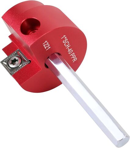 مخرطة أنابيب PVC مكونة من 9 قطع، مجموعة أدوات الأنابيب لأدوات مخرطة الأنابيب البلاستيكية القياسية 1/2 بوصة تتضمن PPR50، PPR75، PPR100، PPR125، PPR150، PPR200، PPR250، PPR300 وPPR400 (أحمر، 9 قطع) in Kuwait