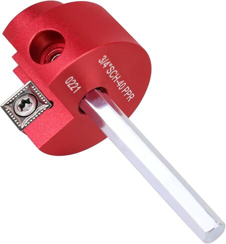 مخرطة أنابيب PVC مكونة من 9 قطع، مجموعة أدوات الأنابيب لأدوات مخرطة الأنابيب البلاستيكية القياسية 1/2 بوصة تتضمن PPR50، PPR75، PPR100، PPR125، PPR150، PPR200، PPR250، PPR300 وPPR400 (أحمر، 9 قطع) in Kuwait