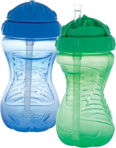Nuby 1pk Twist N' Sip No Spill Straw Cup - Colors May Vary, One Size (Pack of 1) in Kuwait