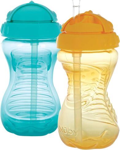 Nuby 1pk Twist N' Sip No Spill Straw Cup - Colors May Vary, One Size (Pack of 1) in Kuwait