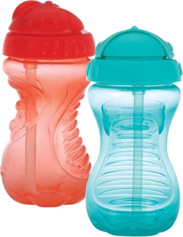 Nuby 1pk Twist N' Sip No Spill Straw Cup - Colors May Vary, One Size (Pack of 1) in Kuwait