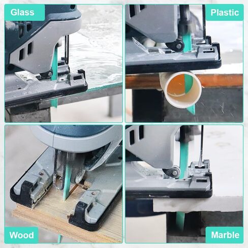 Diamond Jig Saw Blades - 5pcs 4 Inch/100mm Cutting Disc for Straight or Curved Cut Fibreglass Marble Plastic Wood Plasterboard with T Shank Grit 46 in Saudi Arabia